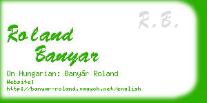 roland banyar business card