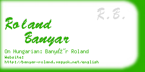 roland banyar business card